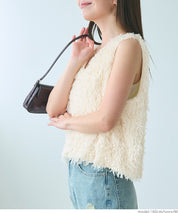 Luxurious fleece V-neck vest