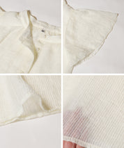 Japanese-style translucent lotus leaf round neck 2Way shirt