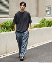 男裝柔彈觸感短袖素色上衣