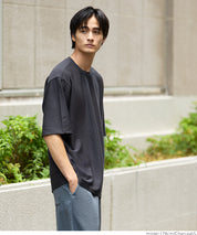 男裝柔彈觸感短袖素色上衣