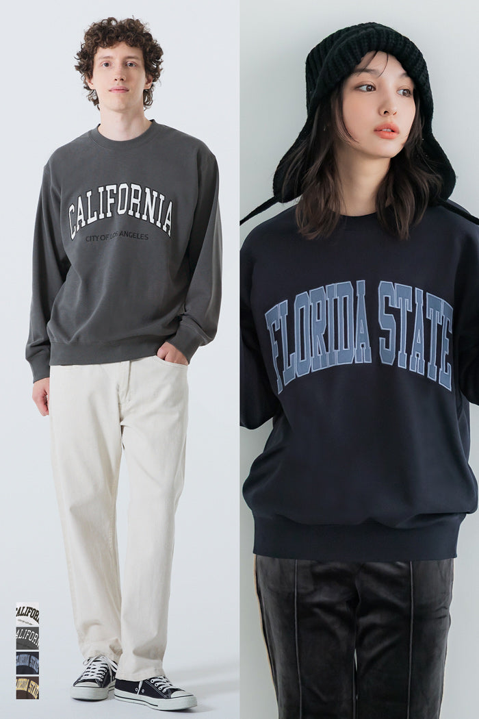 Men's Lazy English Logo Long Sleeve Sweatshirt Unisex