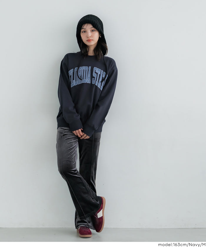 Men's Lazy English Logo Long Sleeve Sweatshirt Unisex