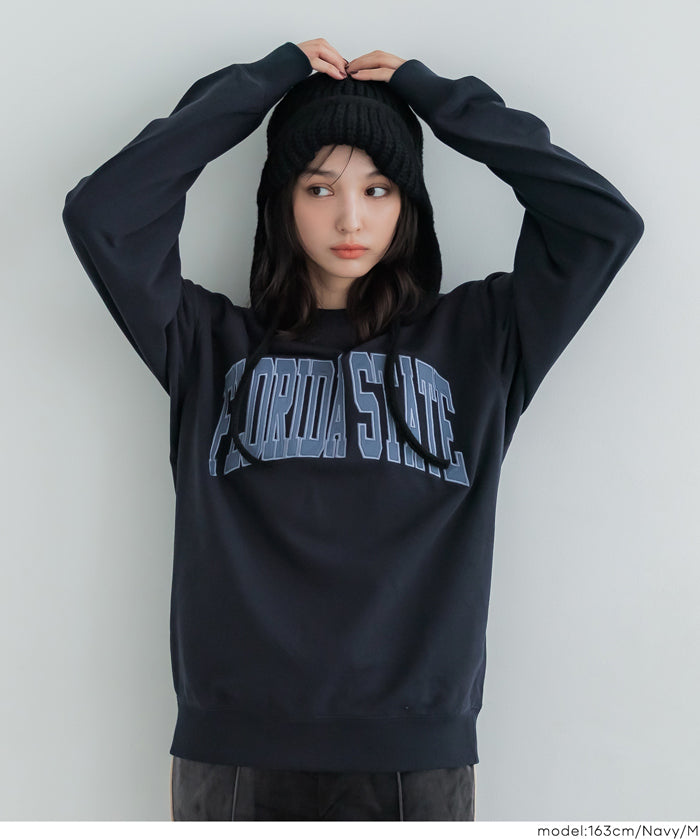 Men's Lazy English Logo Long Sleeve Sweatshirt Unisex