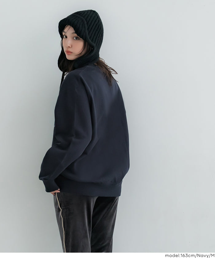 Men's Lazy English Logo Long Sleeve Sweatshirt Unisex