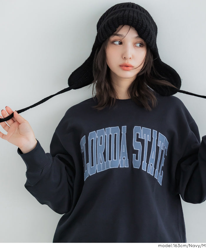 Men's Lazy English Logo Long Sleeve Sweatshirt Unisex