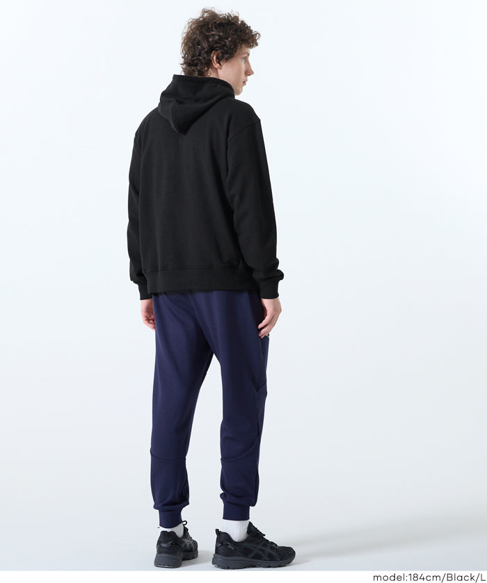 Men's cotton long-sleeved hooded top with pockets