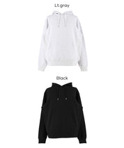 Men's cotton long-sleeved hooded top with pockets