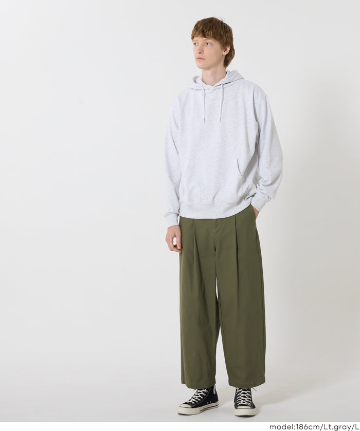 Men's cotton long-sleeved hooded top with pockets