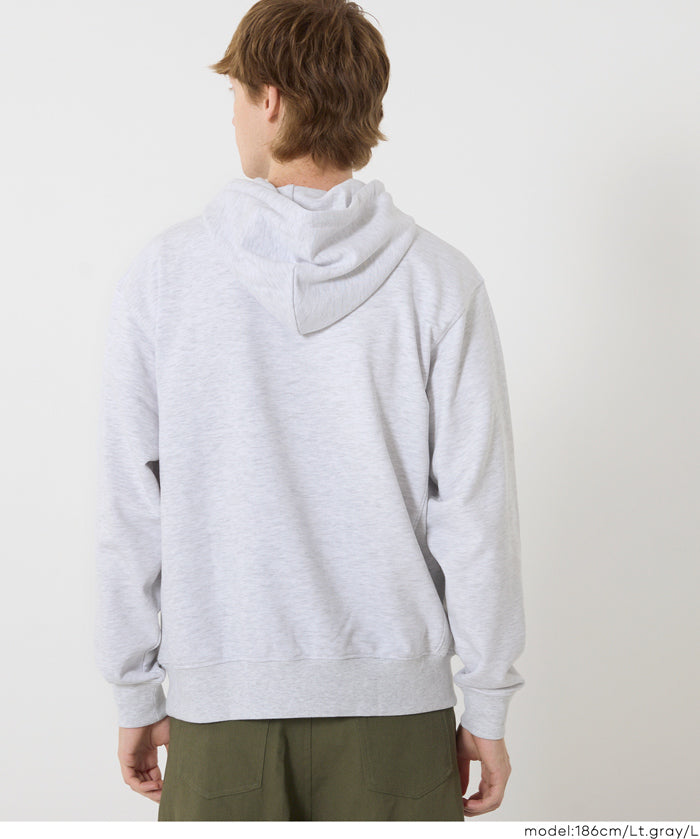 Men's cotton long-sleeved hooded top with pockets