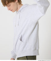 Men's cotton long-sleeved hooded top with pockets