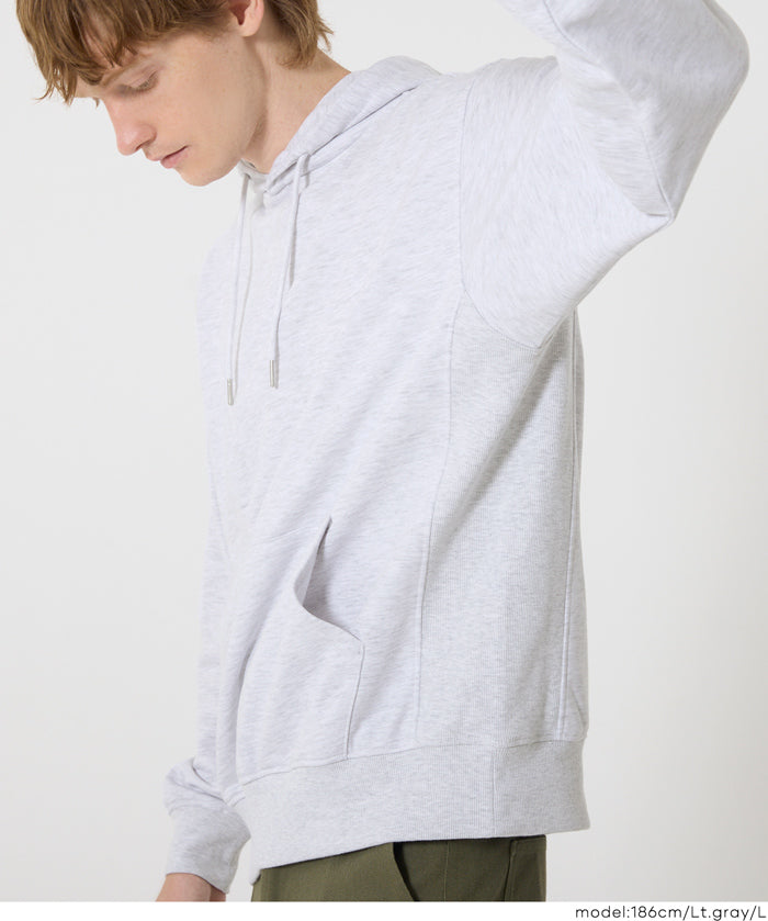 Men's cotton long-sleeved hooded top with pockets