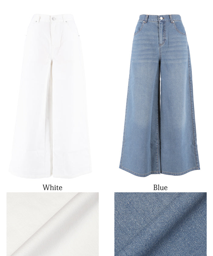 Ultra-lightweight retro waisted wide-leg jeans