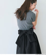 Japanese bow-knot A-line skirt