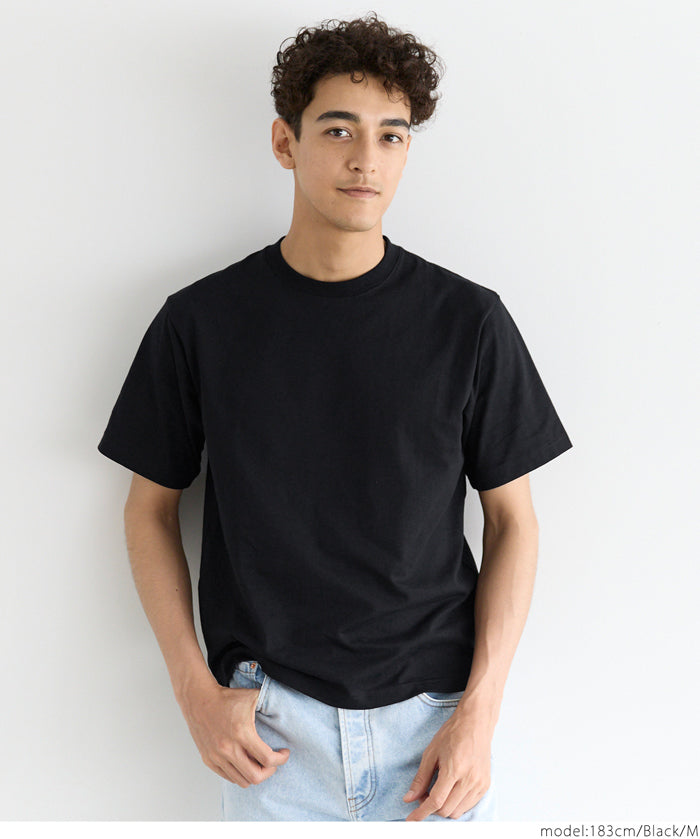 Men's solid color basic round neck short sleeve unisex