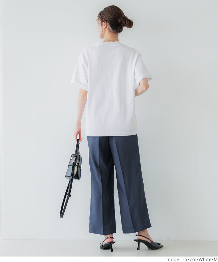 Men's solid color basic round neck short sleeve unisex