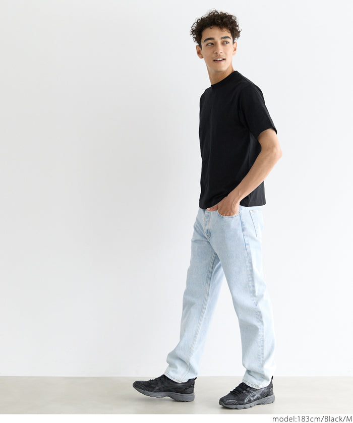 Men's solid color basic round neck short sleeve unisex