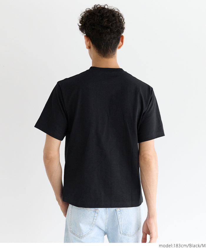 Men's solid color basic round neck short sleeve unisex