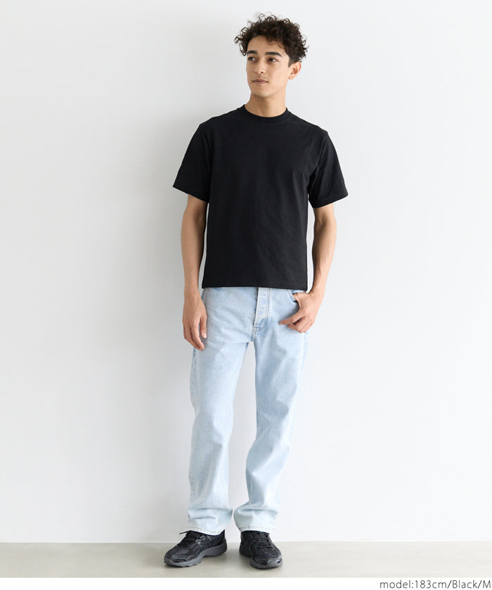 Men's solid color basic round neck short sleeve unisex