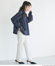 氣質立領後綁帶造型長袖襯衫