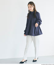 氣質立領後綁帶造型長袖襯衫