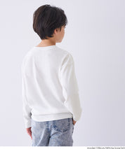 Kids' Baseball Bear Embroidered Cotton Long-Sleeved Top