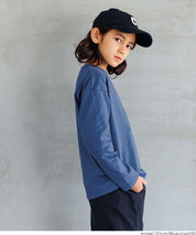 Kids' Baseball Bear Embroidered Cotton Long-Sleeved Top