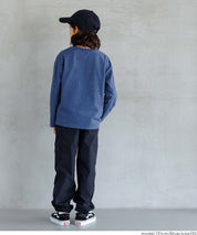 Kids' Baseball Bear Embroidered Cotton Long-Sleeved Top