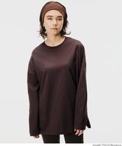 Basic style solid long-sleeved cotton T-shirt