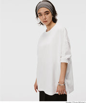 Basic style solid long-sleeved cotton T-shirt
