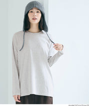 Basic style solid long-sleeved cotton T-shirt