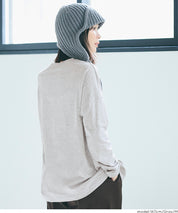 Basic style solid long-sleeved cotton T-shirt