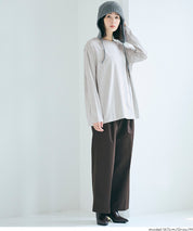 Basic style solid long-sleeved cotton T-shirt