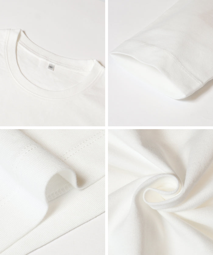 Basic style solid long-sleeved cotton T-shirt