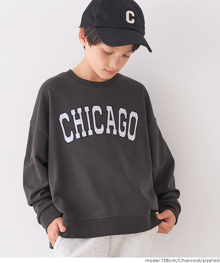 童裝學院風棉質長袖衛衣