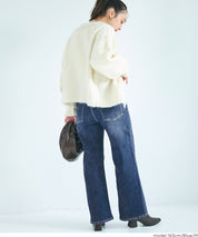 【MOVE Demin】零束縛彈性闊腿牛仔褲