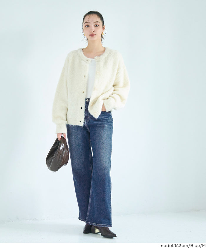 【MOVE Demin】零束縛彈性闊腿牛仔褲