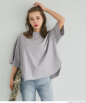 Half sleeve tail cut cotton T-shirt