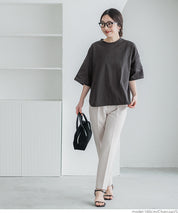 Half sleeve tail cut cotton T-shirt