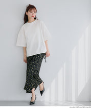 Half sleeve tail cut cotton T-shirt