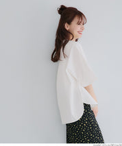 Half sleeve tail cut cotton T-shirt