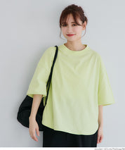 Half sleeve tail cut cotton T-shirt