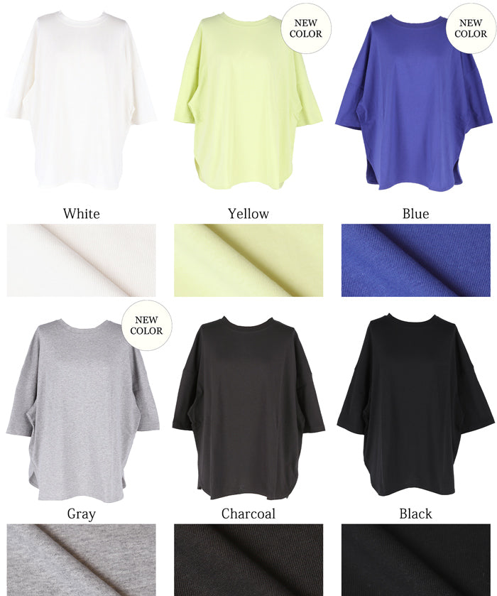 Half sleeve tail cut cotton T-shirt