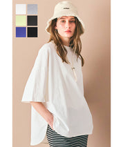 Half sleeve tail cut cotton T-shirt