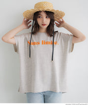 French sleeve loose fit LOGO T-shirt