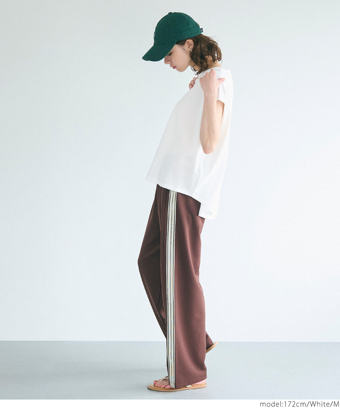 Classic French sleeve solid color short-sleeved T-shirt