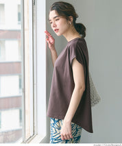 Classic French sleeve solid color short-sleeved T-shirt