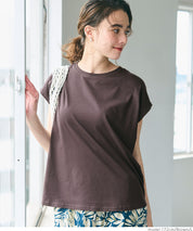 Classic French sleeve solid color short-sleeved T-shirt