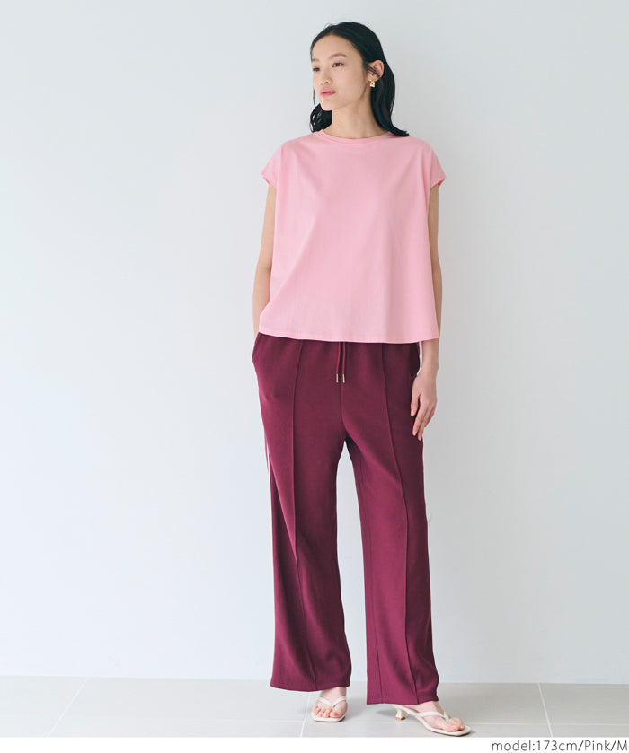 Classic French sleeve solid color short-sleeved T-shirt