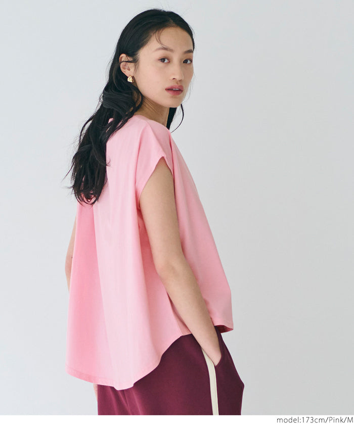 Classic French sleeve solid color short-sleeved T-shirt