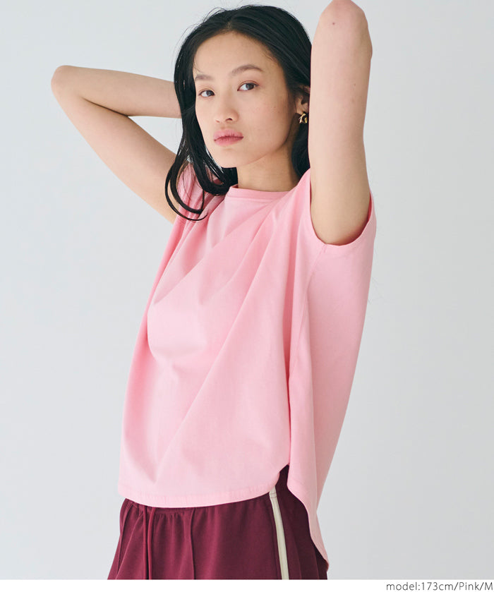 Classic French sleeve solid color short-sleeved T-shirt